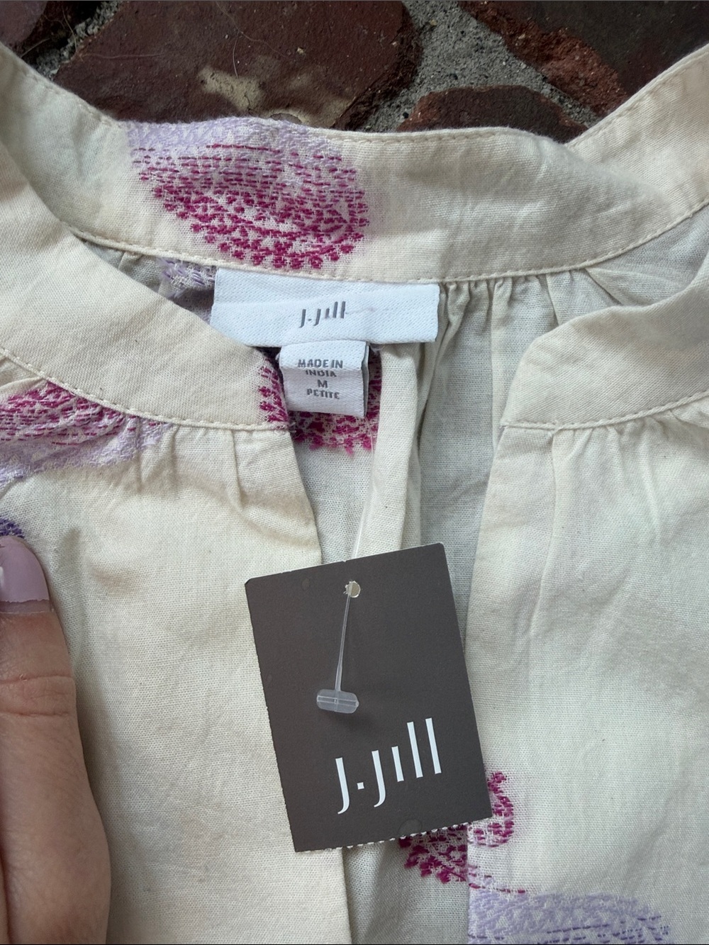 NWT J.Jill Paisley Print Blouse Top - Picture 3 of 7